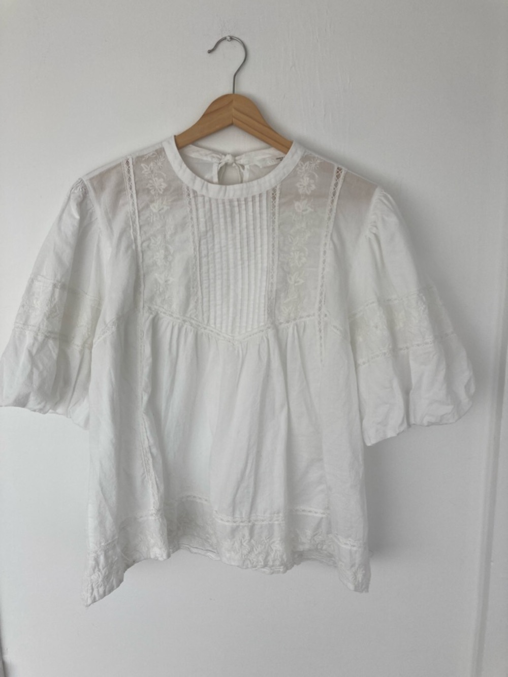 Zara cotton Peasant Top